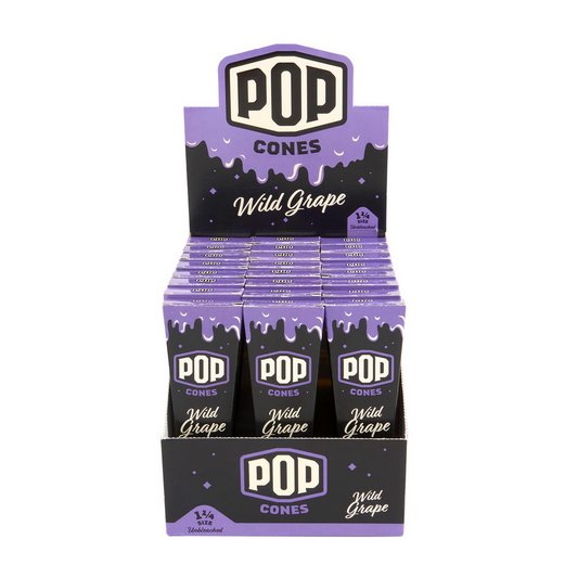 Pop Cones (1 1/4 Unbleached Cones 6ct 24pk Case Whld Grape)